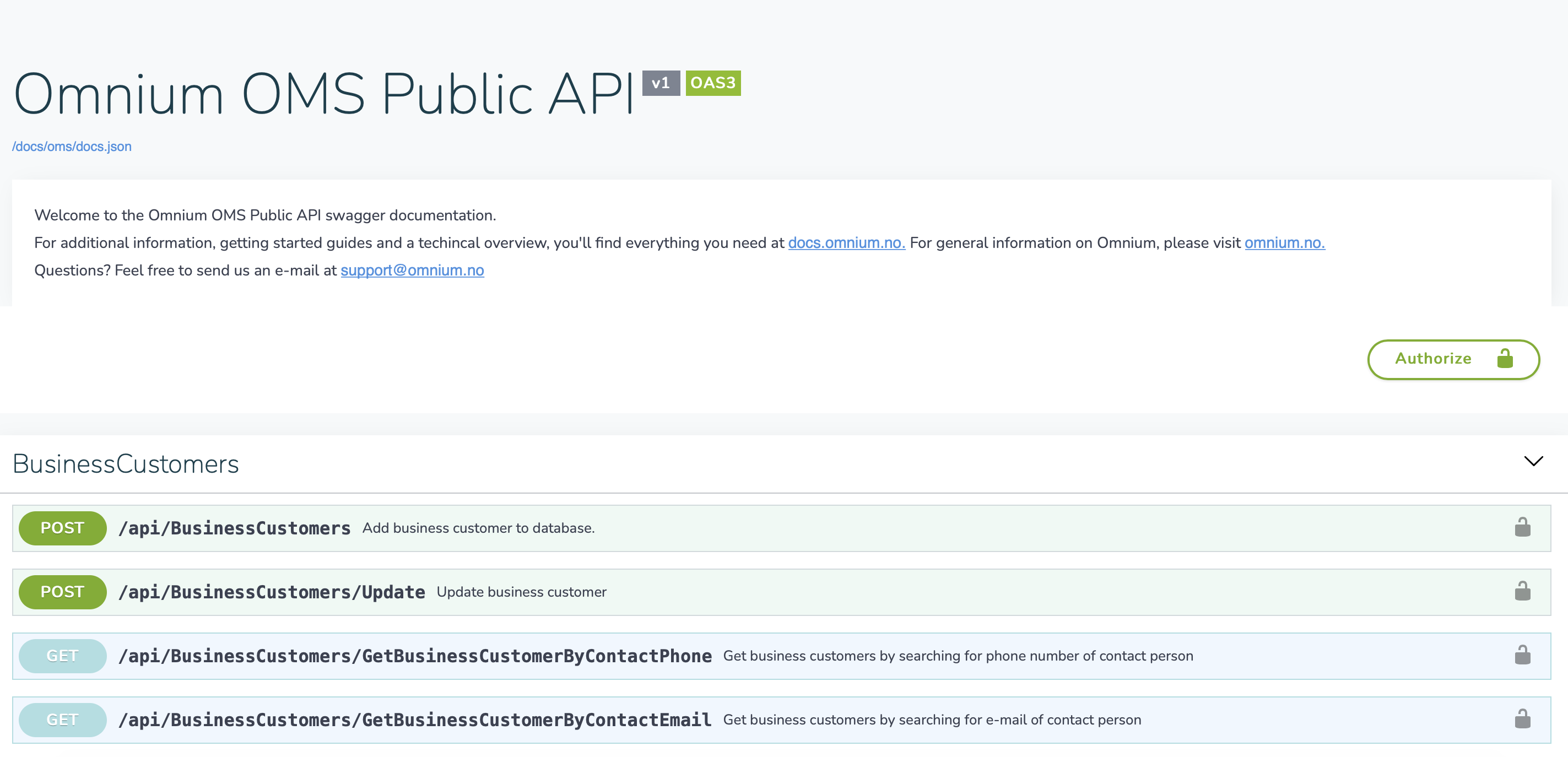 Omnium API